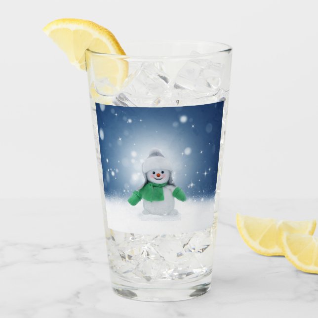 El adorable personaje de muñeco de nieve de Navida (Anverso (hielo))