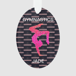 El adorno acrílico de gimnasia personalizada.