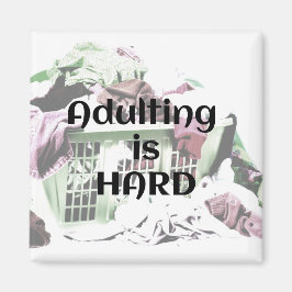 El adulto es HARD con imán de cesta de lavandería