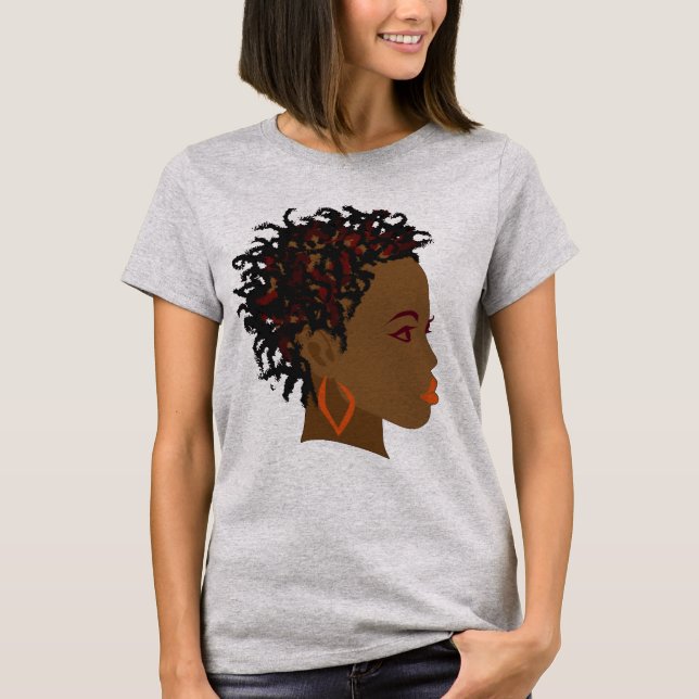El Afro trenza la camiseta de las torsiones (Anverso)