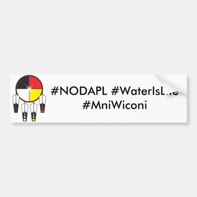 El agua es etiqueta engomada de parachoques de la (Frente)
