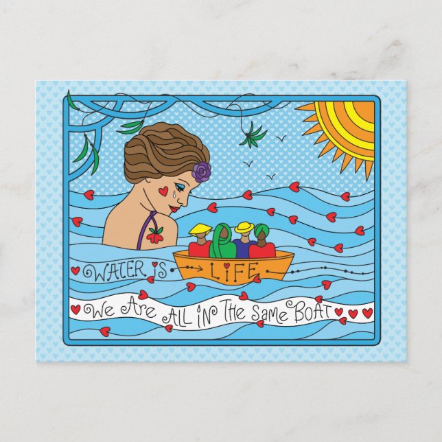 El agua es la postal Life (Anverso)