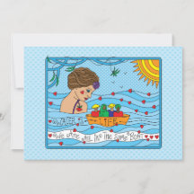 El agua es una tarjeta plana de 7" x 5"