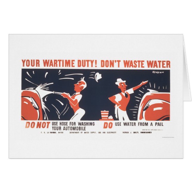 El agua es WWII importante WPA 1942 (Anverso (Horizontal))