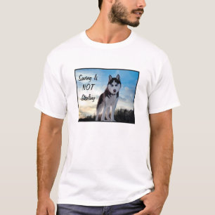 El "ahorro no está robando" la camiseta