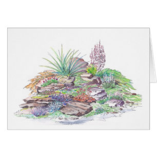 El ajardinar alpino del jardín