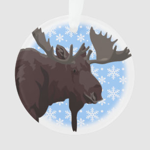 El alce del navidad adorna el ornamento de encargo
