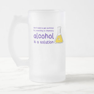 "El alcohol es una solución" jarra de cerveza de