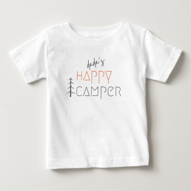 el alegre camper de papá. Camiseta para bebés (Anverso)