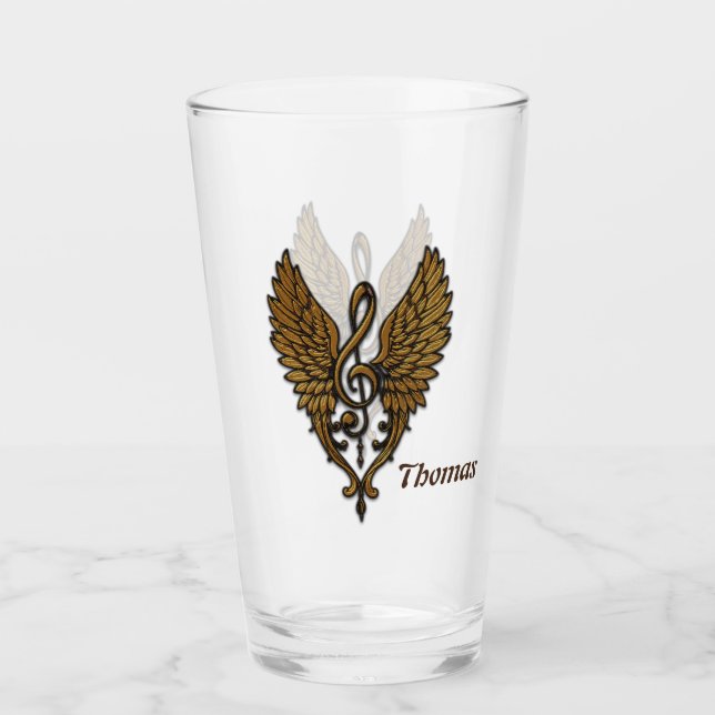 El alma de la melodía, un armazón dorado con alas. (Anverso)