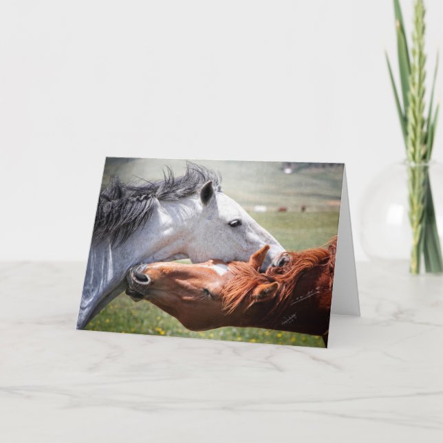 ¡El alma de un caballo! Tarjeta de felicitación "A (Anverso)