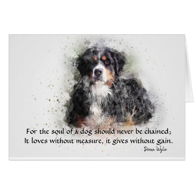 El alma de un perro - Perro de montaña de Bernese (Anverso (Horizontal))