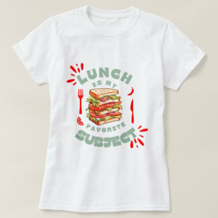 El Almuerzo Es La Camiseta De La Escuela De Temas