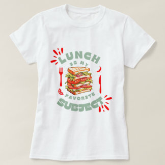 El Almuerzo Es La Camiseta De La Escuela De Temas 