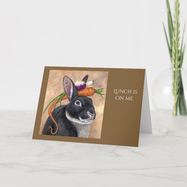 El almuerzo está en mi tarjeta de saludo (Anverso)