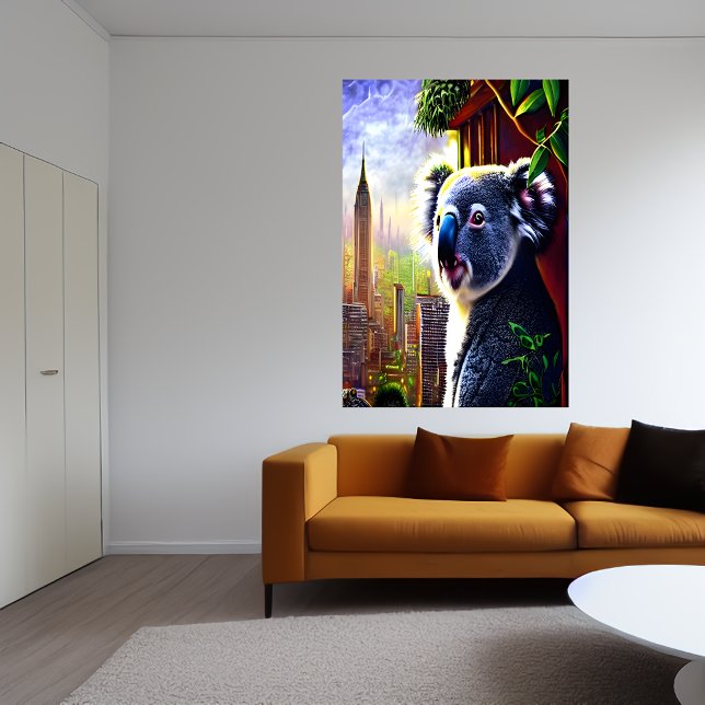 El amable y adorable Koala en la ciudad | Arte IA (Subido por el creador)