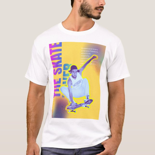 El amante de la patineta - Camiseta básica masculi (Anverso)