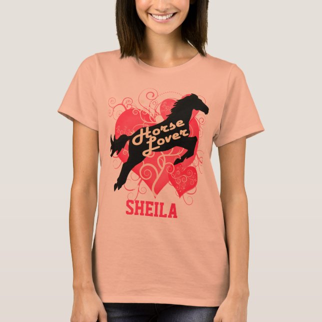 El amante del caballo personalizó la camisa (Anverso)