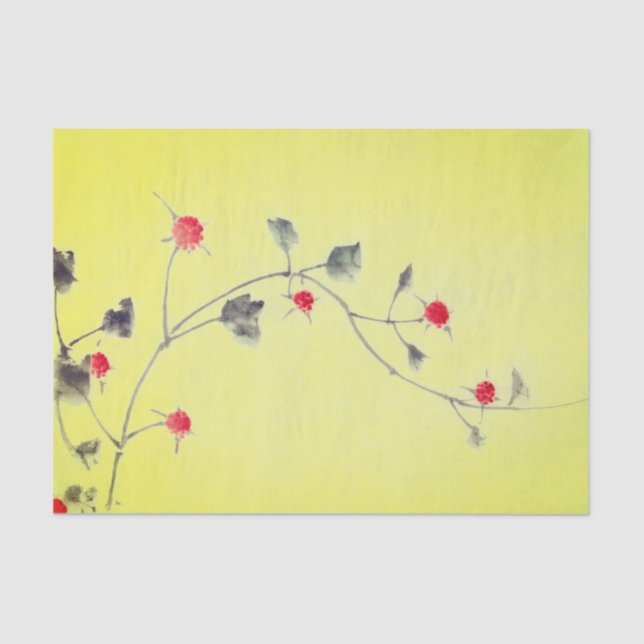 El AMARILLO FLORECIÓ el papel seda (Anverso)