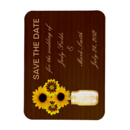 El Amarillo Rústico Mason Jar Salva El Imán De La