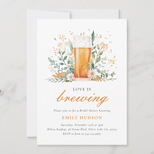 El amor a la cerveza está preparando la invitación (Anverso)