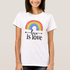 El amor al arcoiris LGBTQ es una camiseta llena de