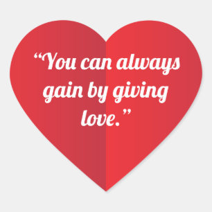 El amor al corazón es sólo para ti. Pegatina