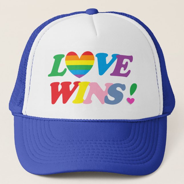 El amor arcoiris gana sombrero de camionero (Anverso)