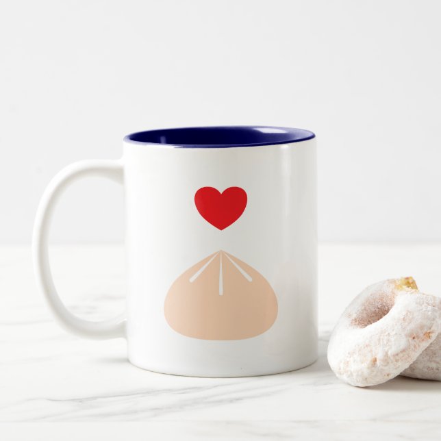 El amor azul se tambalea 11oz. Taza (Con donut)