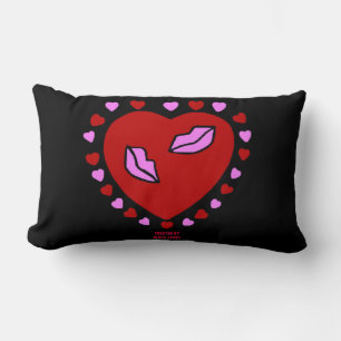 El amor besa a la almohada lumbar