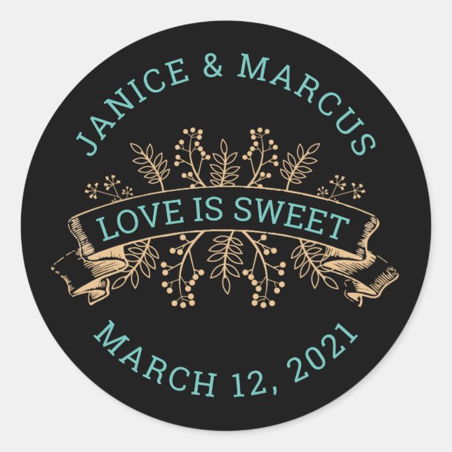 El amor botánico es dulce Pegatina (Anverso)