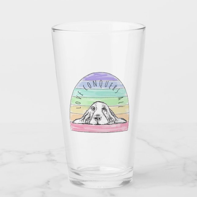 el amor conquista a todo el perro rainbow basset (Anverso)