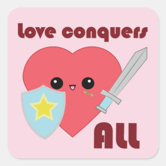 El amor conquista a todos los pegatinas del corazó