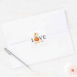 El AMOR Crece Aquí | Calabaza Letra Otoño Pegatina