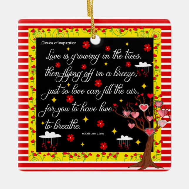 El amor crece en el ornamento de los árboles (Anverso)