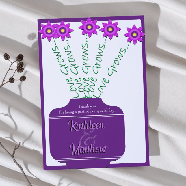 "El amor crece" Programa de Boda Morada Floral (Subido por el creador)