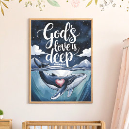 El amor de Dios es arte en el muro de la guardería