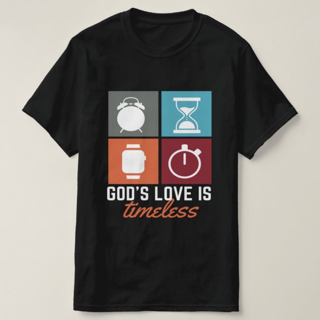El amor de Dios es una eterna camiseta cristiana (Diseño del anverso)