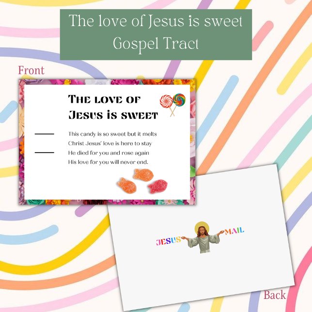 El Amor De Jesús Es El Trato De Evangelio Dulce En (Great for halloween to hand out to the kids.)