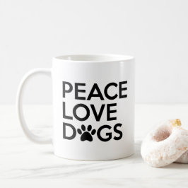 El amor de la paz persigue la taza de café