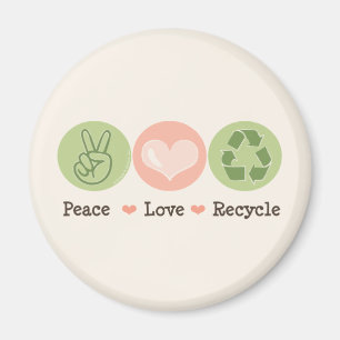 El amor de la paz recicla el imán