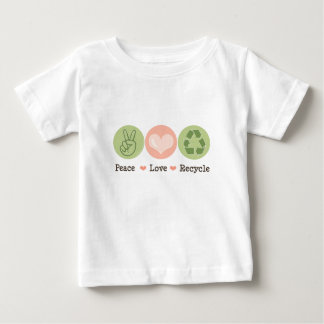 El amor de la paz recicla la camiseta del bebé