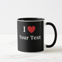El amor de la plantilla I/me ama que taza - negro