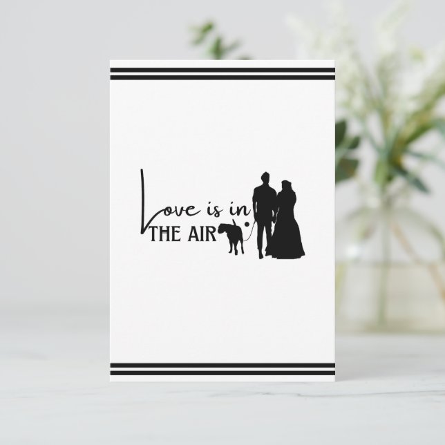 El amor de pareja de perros está en el aire (Anverso de pie)