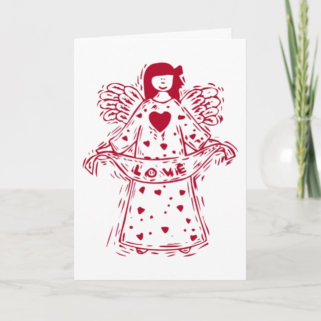 El amor del ángel sea mi tarjeta de la tarjeta del (Anverso)
