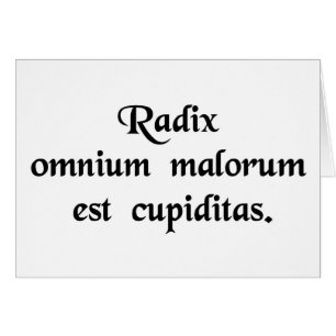El amor del dinero es la raíz de todo el mal