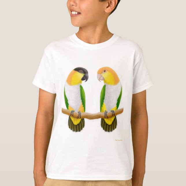 El amor del loro del caique embroma la camiseta (Anverso)