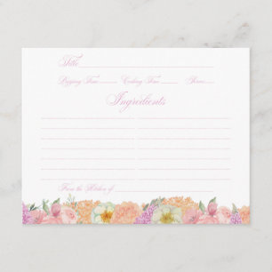El amor elegante en las tarjetas de recetas de duc