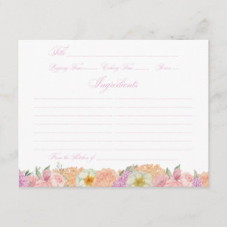 El amor elegante en las tarjetas de recetas de duc