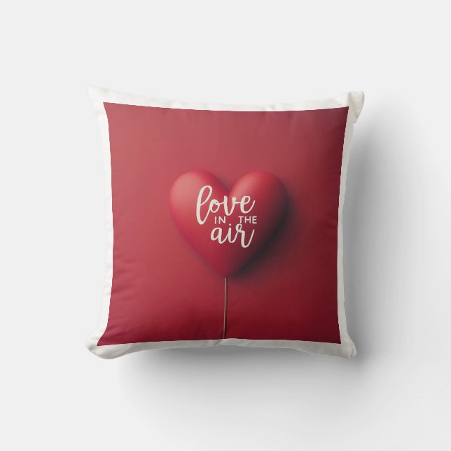 El amor en el Cojín decorativo aéreo (Anverso)